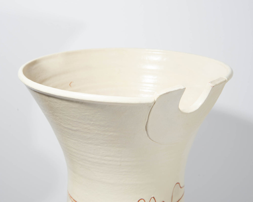 Dick Hay Signed 1986 Postmodern Studio Pottery Monumental Vase
