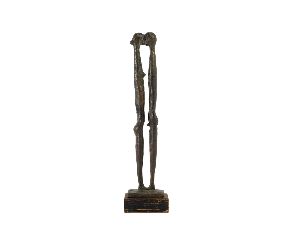 Isidore Grossman Signed Bronze Abstract Sculpture