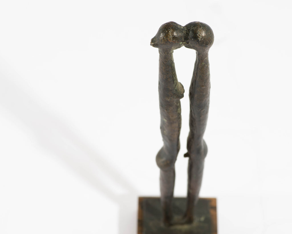 Isidore Grossman Signed Bronze Abstract Sculpture