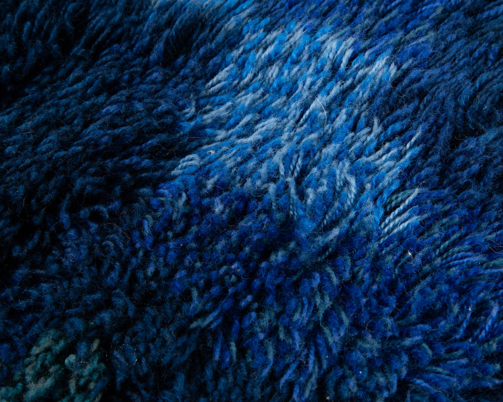 Mid-Century Swedish Blue Rya Rug