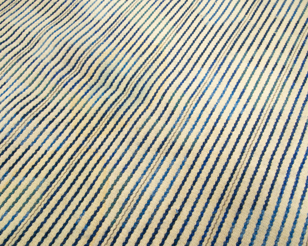 Mid-Century Swedish Blue Rya Rug
