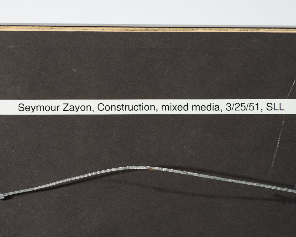 Seymour Zayon 1957 Signed Mixed Media “Construction” Collage