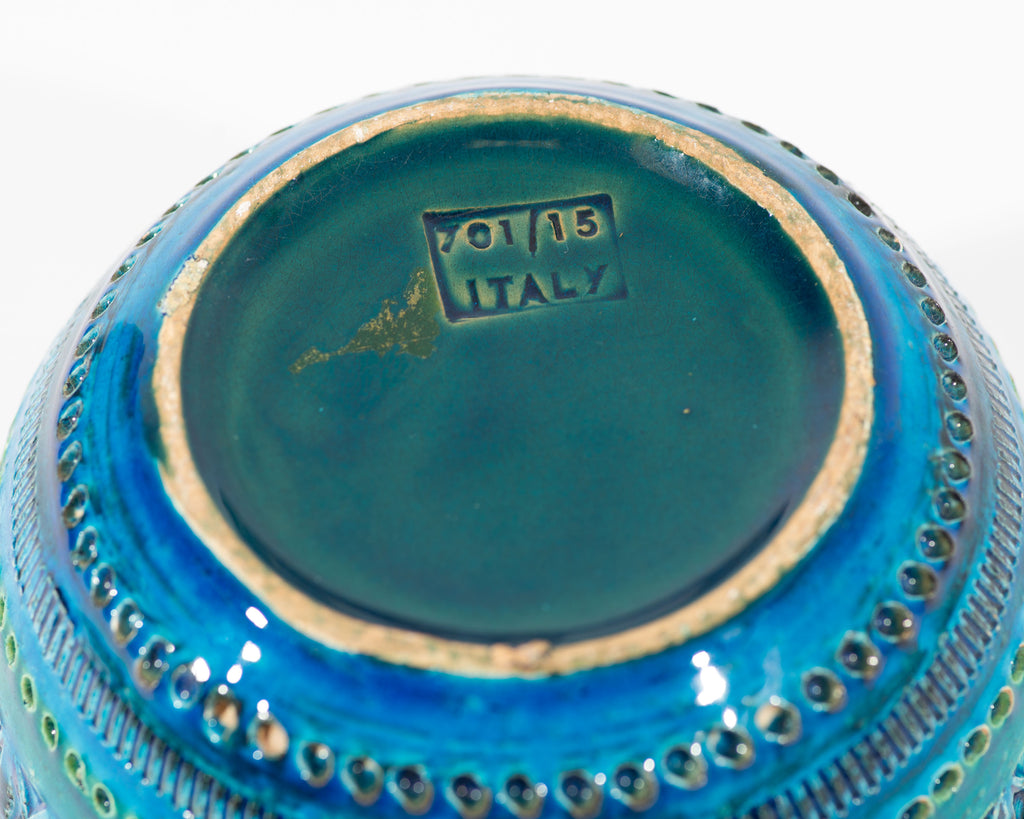 Aldo Londi Bitossi Italian Rimini Blu Ceramic Planter