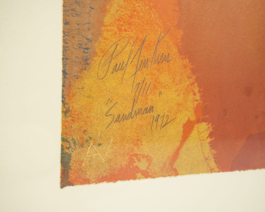 Paul Jenkins 1972 Signed “Sandman” Abstract Lithograph