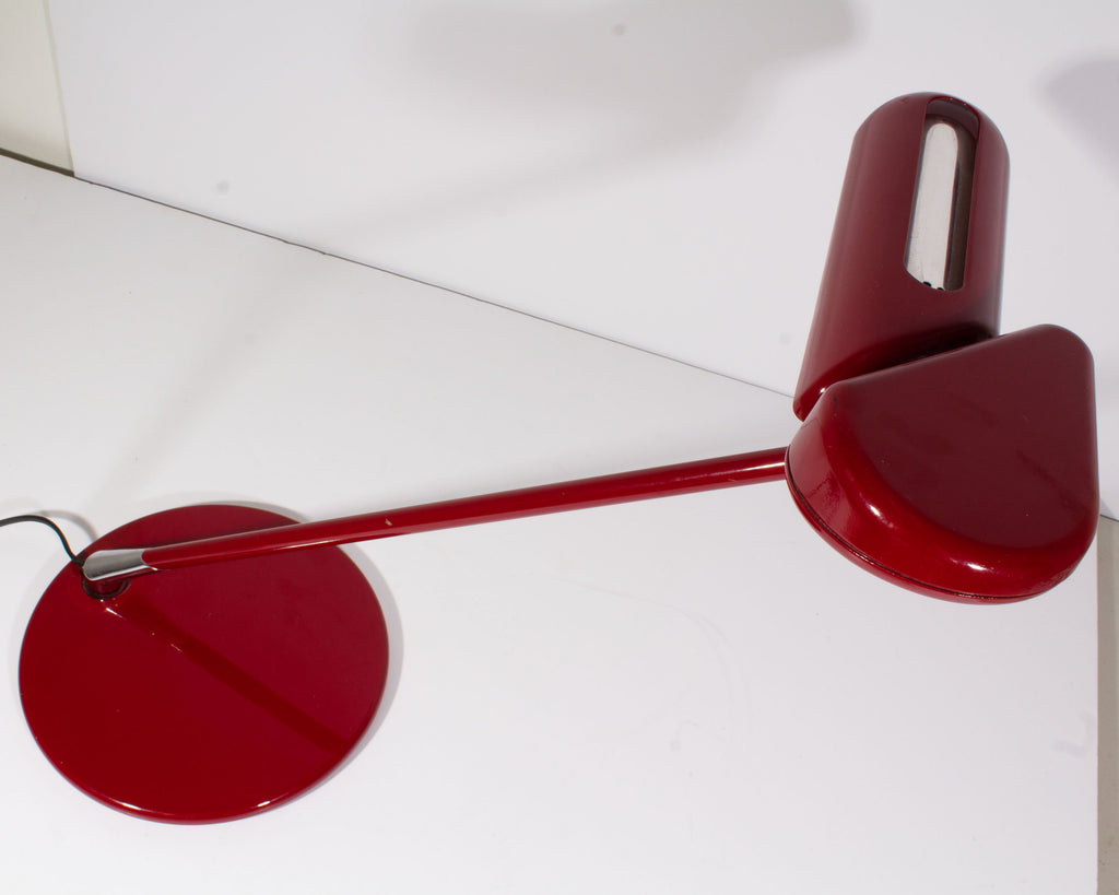 Bruno Gecchelin Arteluce “Ring” A400 Red Desk Lamp
