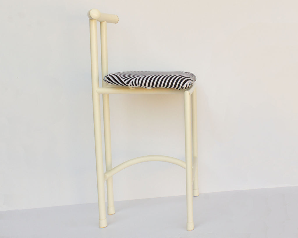 Amisco 1989 “Tokyo” Postmodern White Tubular Stools