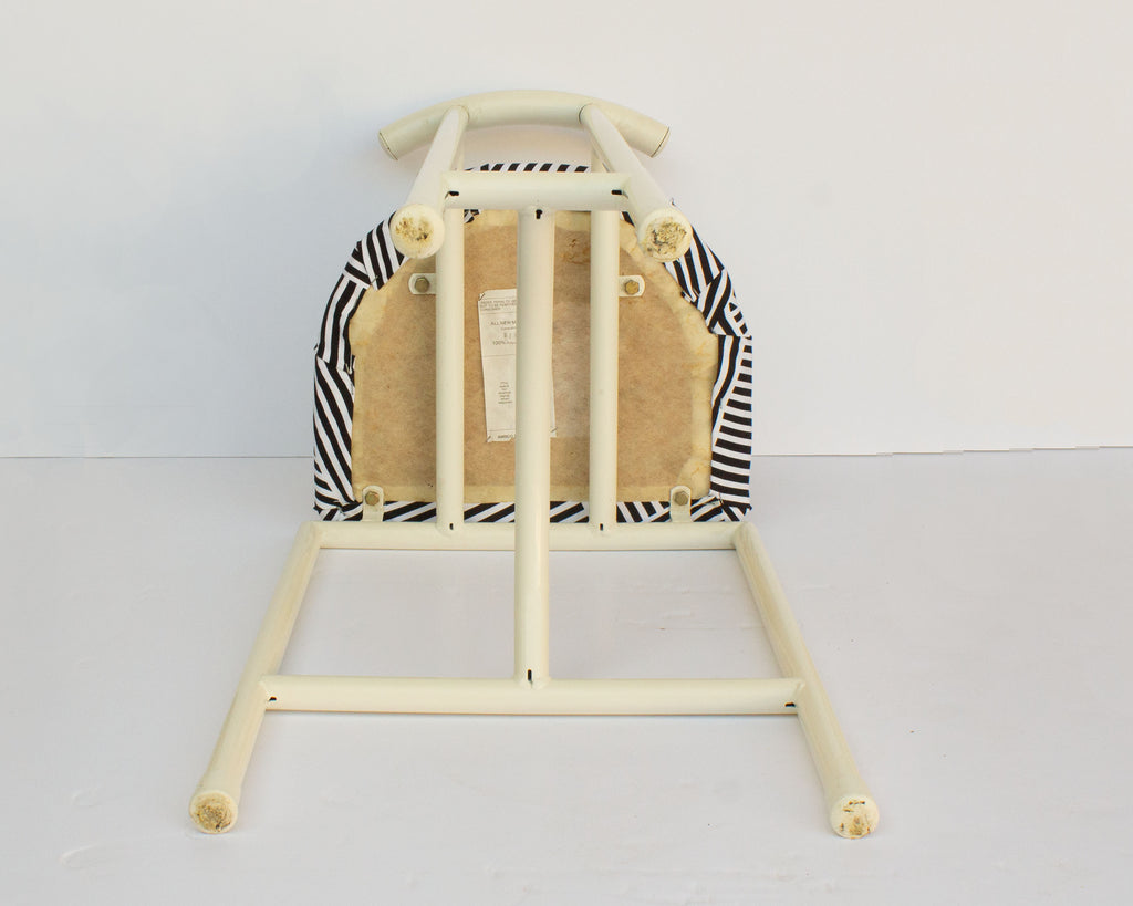 Amisco 1989 “Tokyo” Postmodern White Tubular Stools