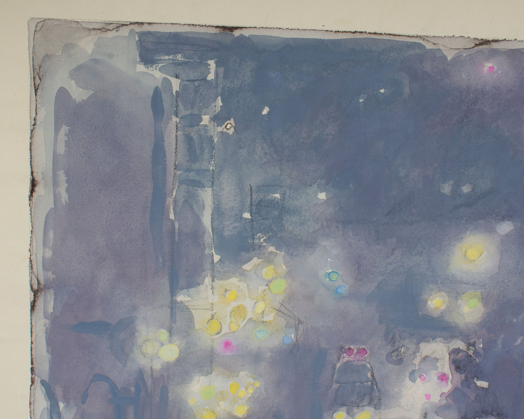 Walter Sorge Signed 1994 “Amar Ben Ela’as at Night” Watercolor Painting