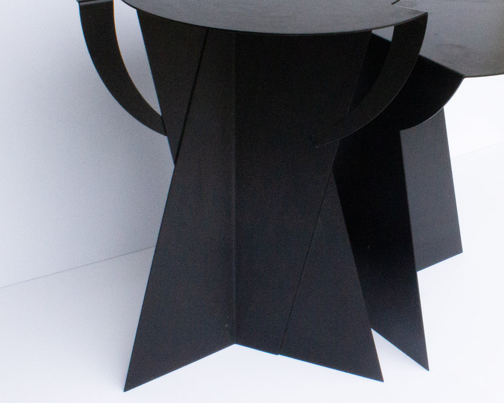 Black Metal Artisan Made Postmodern Accent Tables