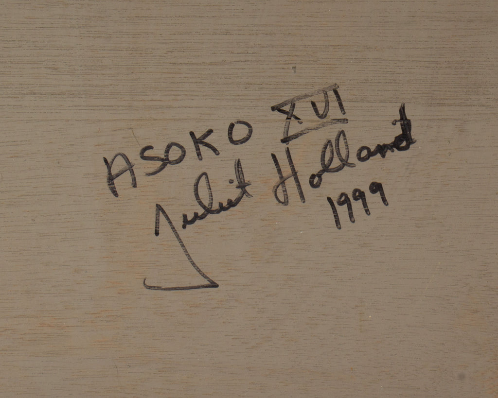 Juliet Holland Signed 1999 “Asoko XVI” Mixed Media Wall Assemblage
