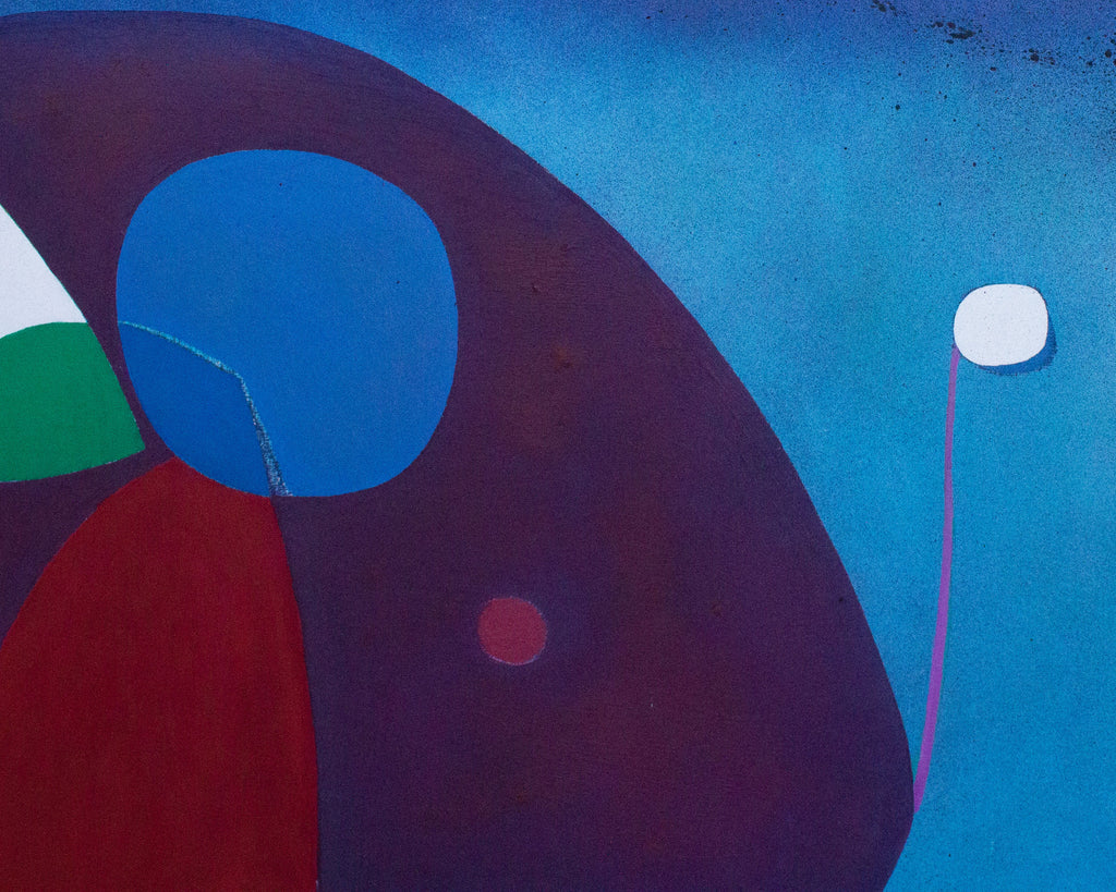 Sung-Hee Cho Signed 1985 Oil on Canvas Abstract Painting