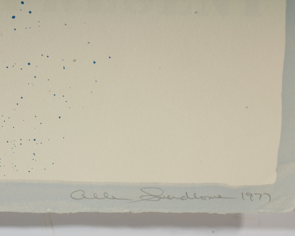 Allen Swerdlowe Signed 1977 “Between Church and Village” Serigraph