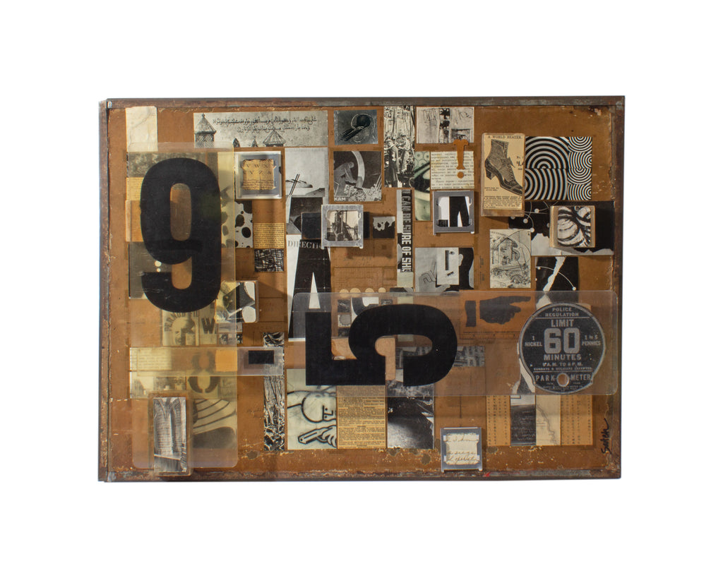 Julie Satch Kern Signed “9 to 5” Wall Assemblage