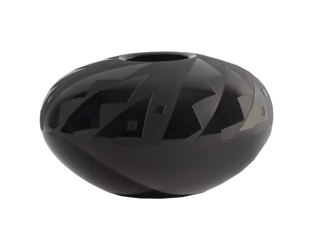 Correia 1988 Limited Edition Black Glass Vase