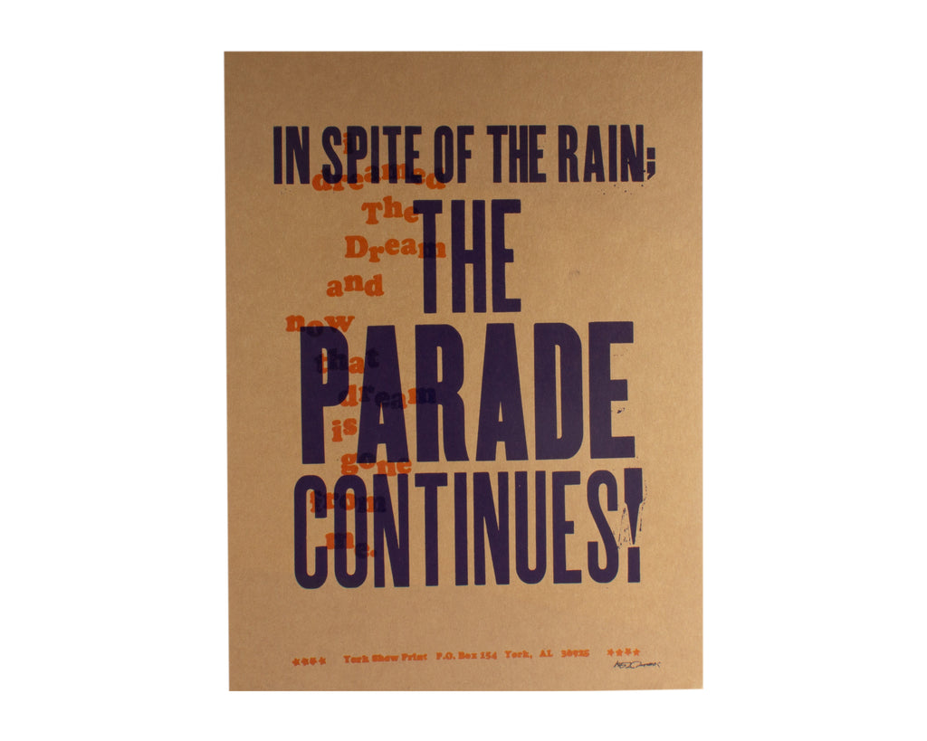 Carl Pope Signed 2005 “In Spite of the Rain” York Show Print Poster