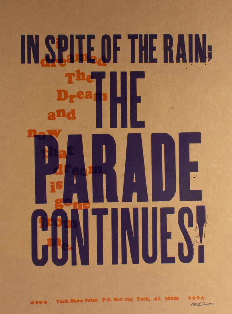 Carl Pope Jr. Signed 2005 “In Spite of the Rain” York Show Print Poster