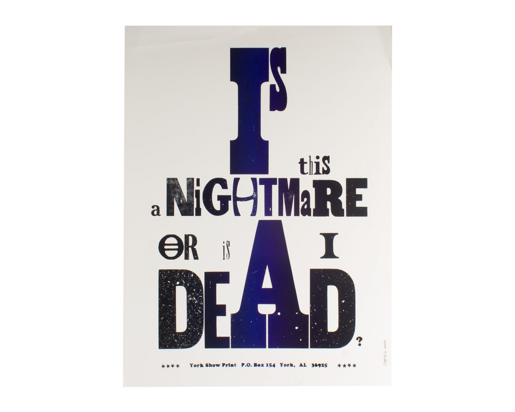 Carl Pope Signed 2004 “Is This a Nightmare” York Show Print