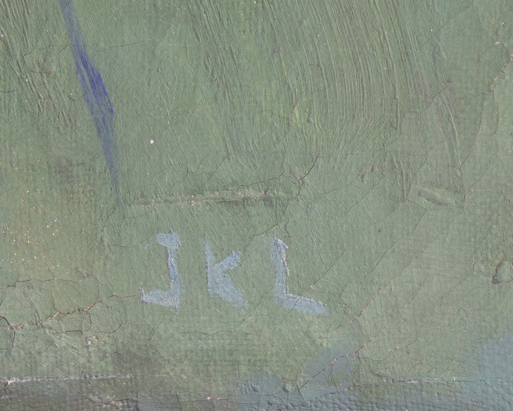 Mid-Century Abstract Oil on Canvas Landscape Painting