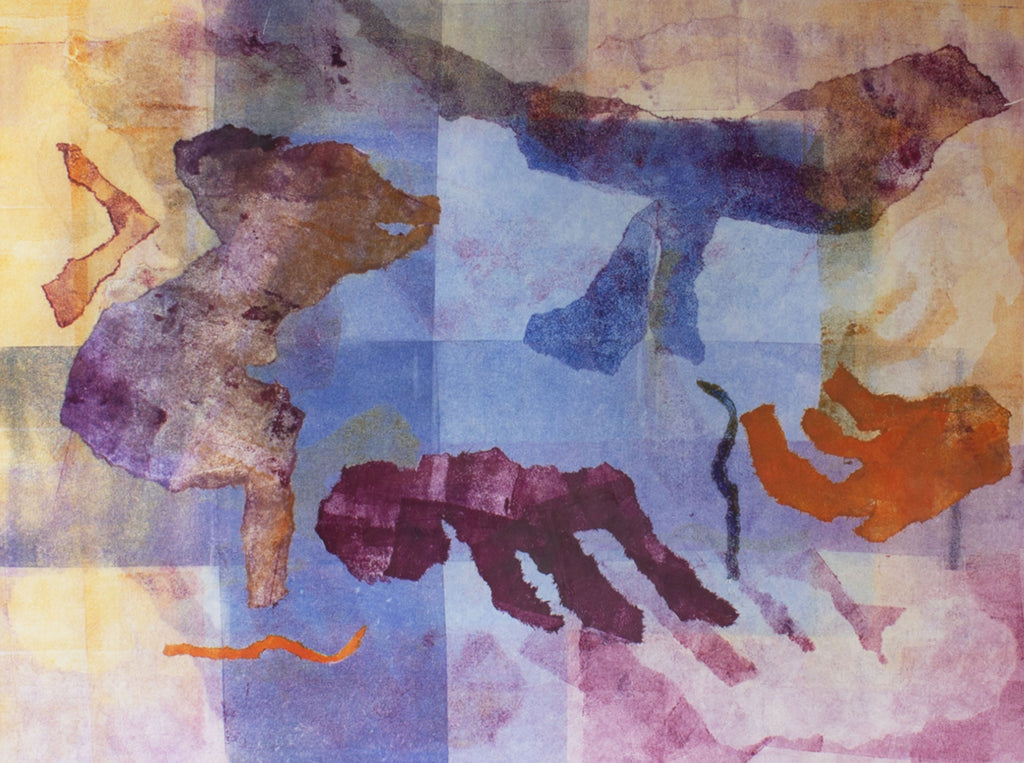 Marty Davis Signed Abstract Monoprint