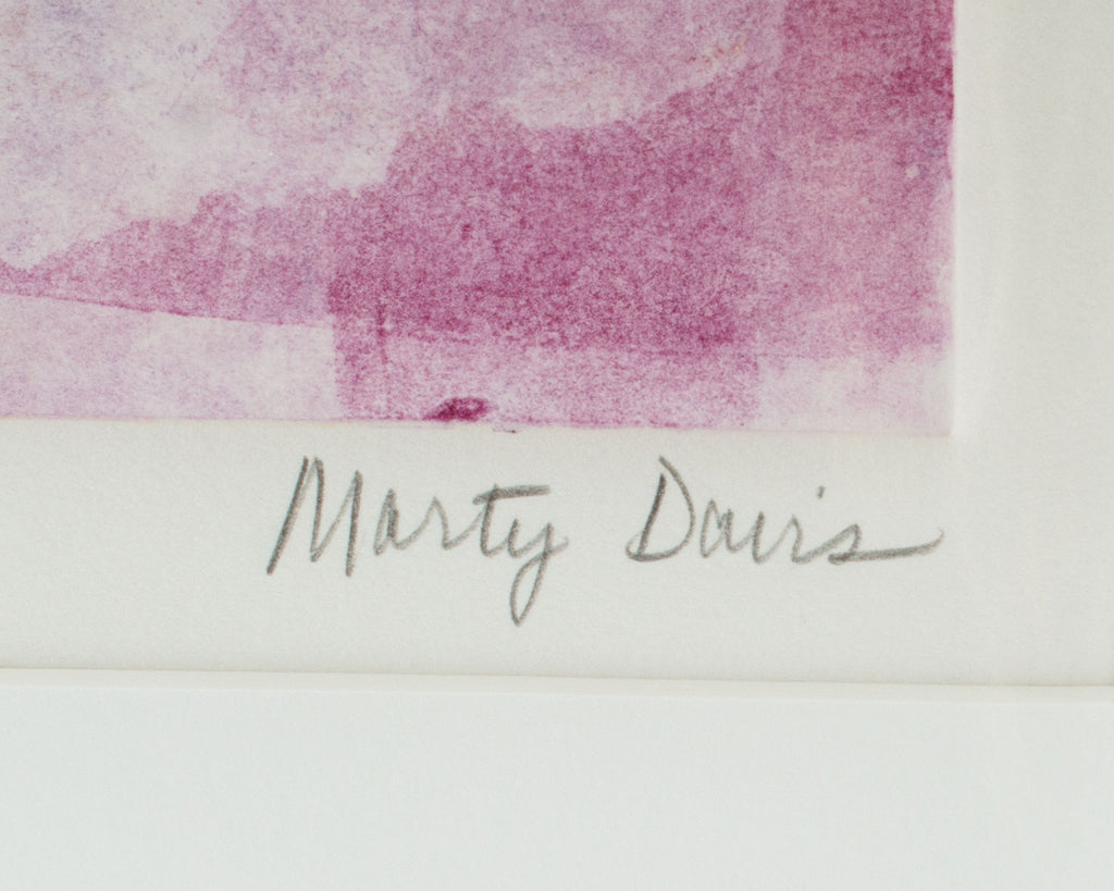 Marty Davis Signed Abstract Monoprint