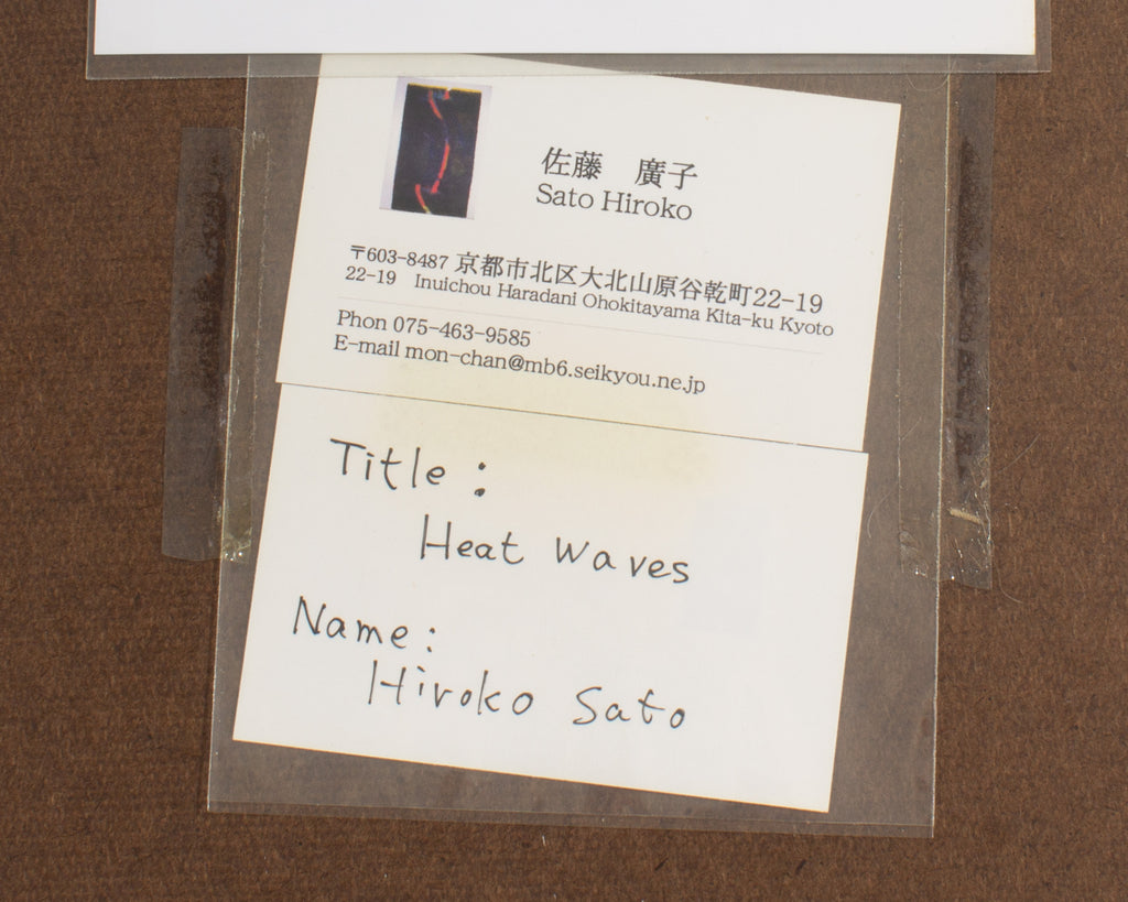 Hiroko Sato “Heat Waves” Abstract Mixed Media Drawing