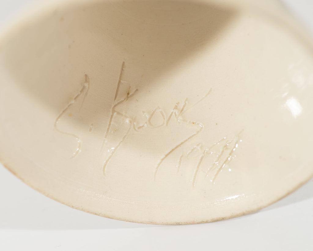 Caroline Koons 1994 Signed Postmodern Studio Pottery Compote