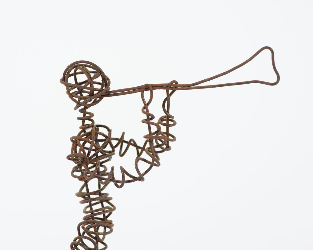 Gli Etruschi Rosenthal Netter Wire Trumpet Player Sculpture