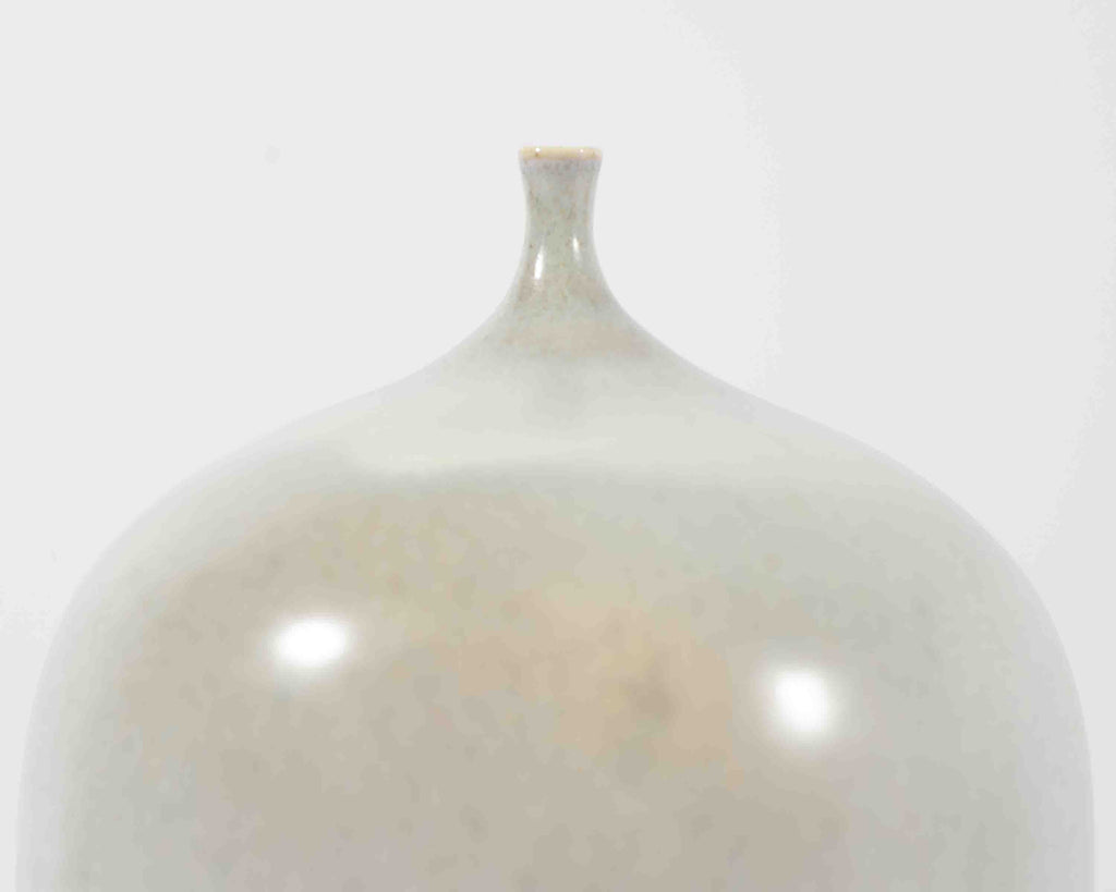 Nancy Wickham Signed Studio Pottery White Vase