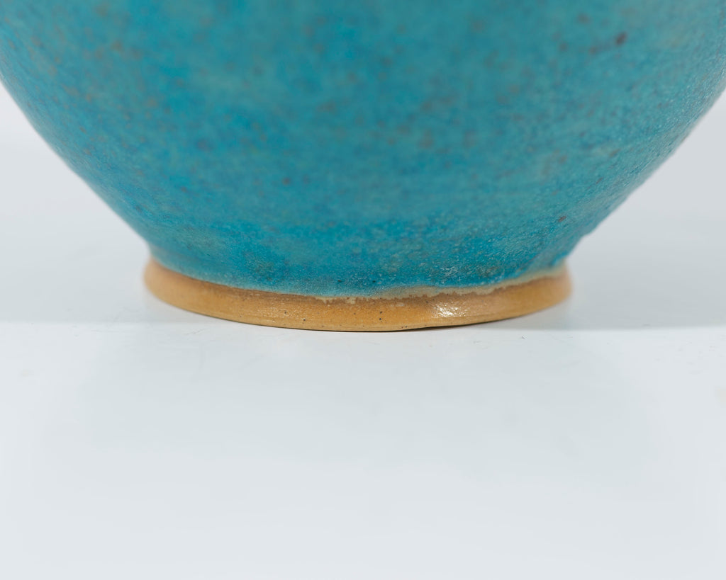 Lois Culver Long Signed Studio Pottery Blue Vase