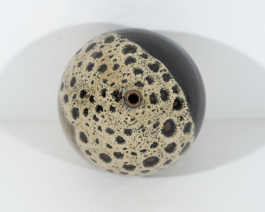 Gerald Patrick Signed Studio Pottery Weed Pot Vase with Speckled Design