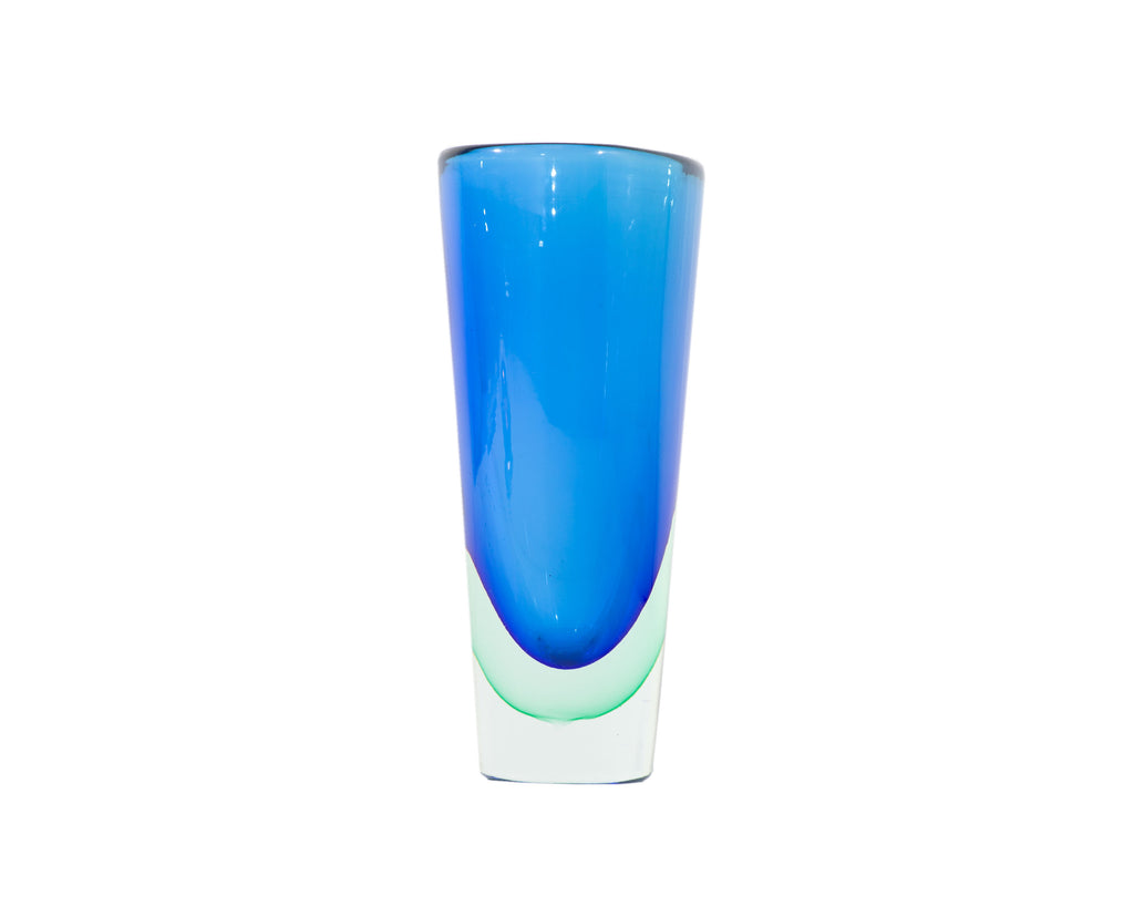 Flavio Poli Style Italian Murano Summerso Glass Vase