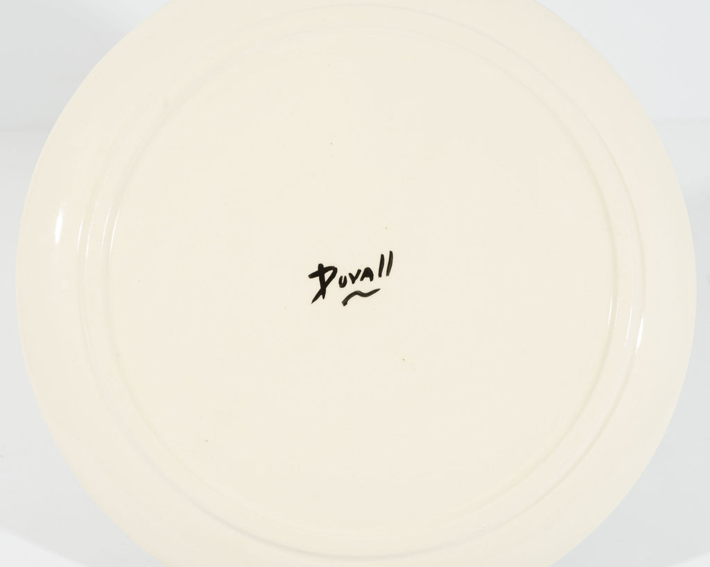 Michael Duvall Signed Postmodern Ceramic Plate