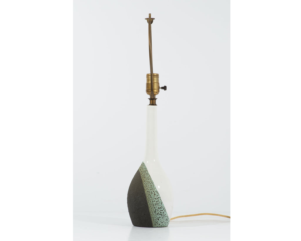 Aldo Londi Bitossi Italian Ceramic Lava Glaze Table Lamp
