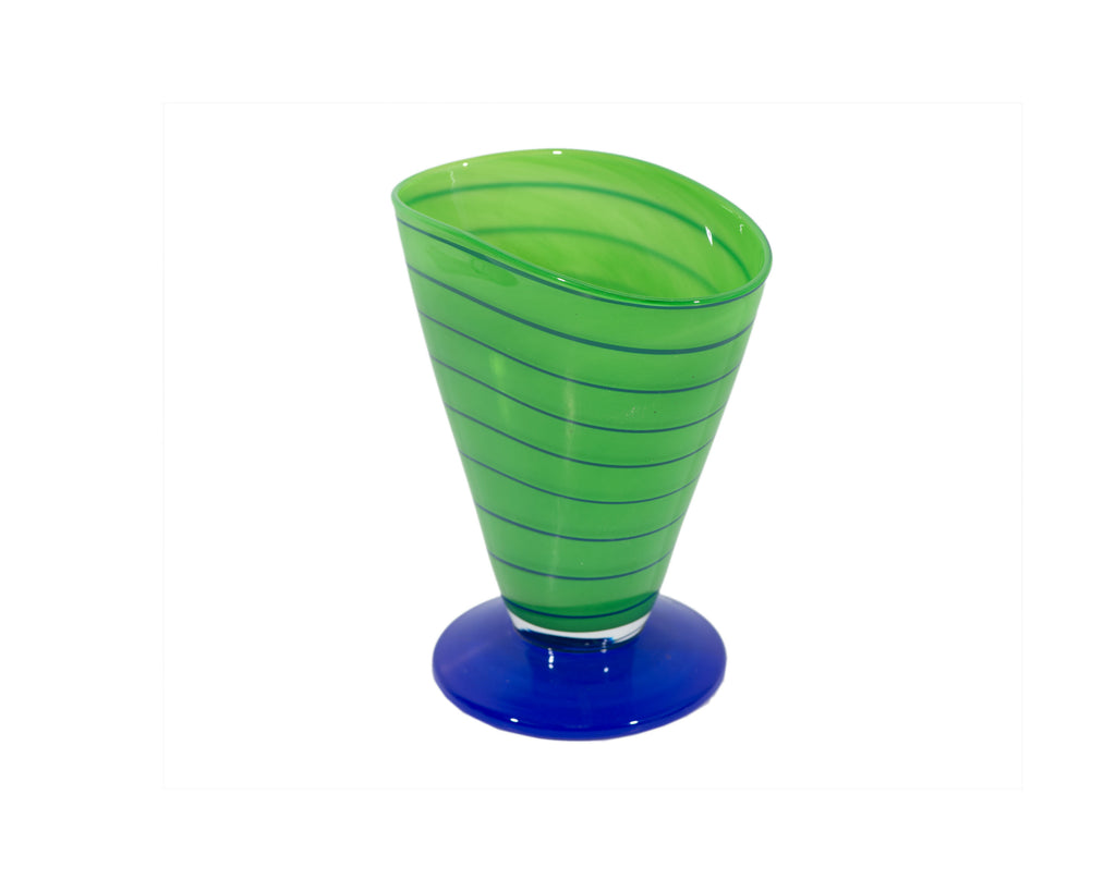 Anne Ehrner Kosta Boda “Epoque” Green Blue Glass Vase