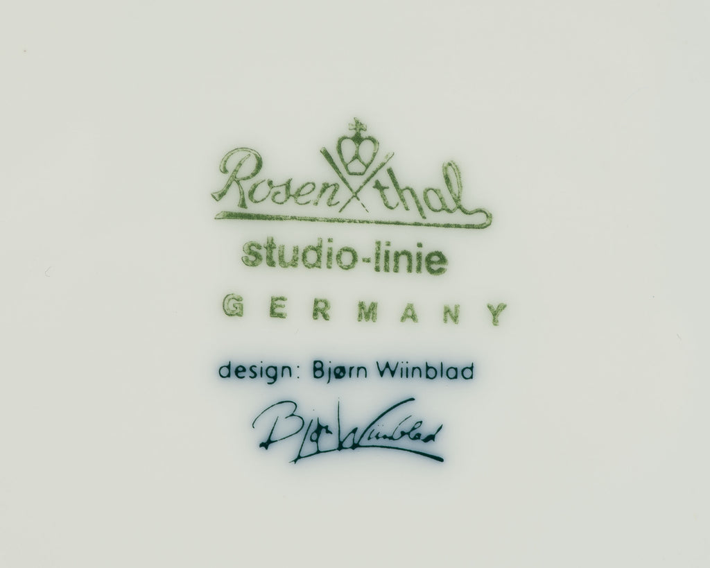 Bjørn Wiinblad Rosenthal Studio Line Blue and White Plate