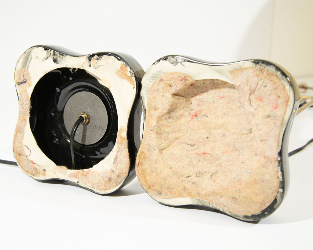 Deena Mid Century Modern Atomic Table Lamps with Fiberglass Shades
