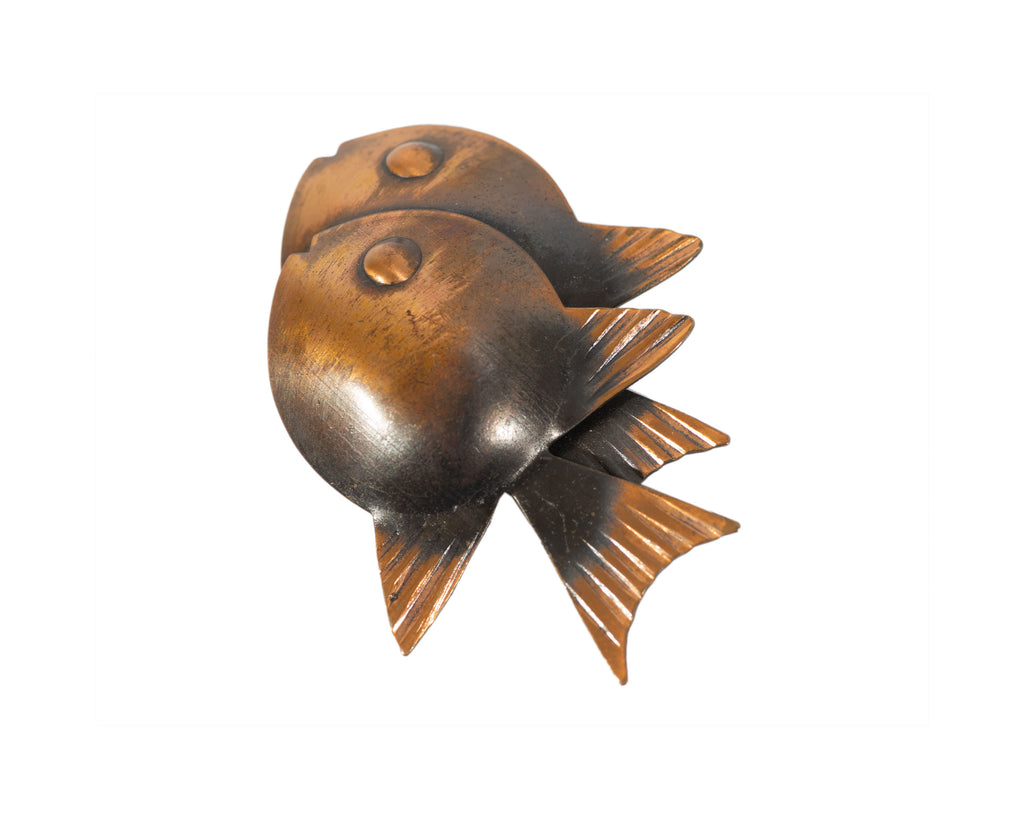 Francisco Rebajes Copper Double Fish Brooch