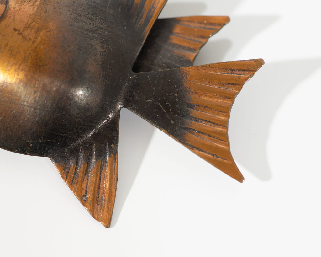 Francisco Rebajes Copper Double Fish Brooch