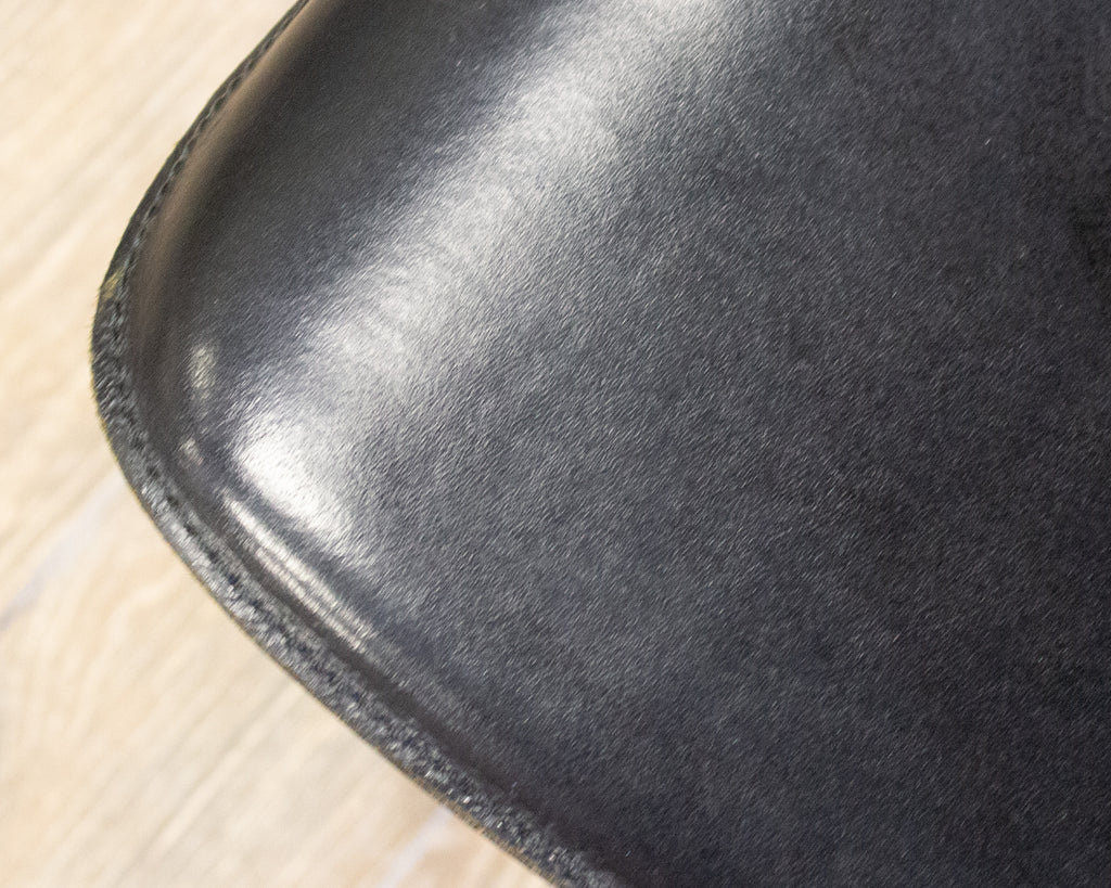 Cidue Elementi d'Arredo Italian Postmodern Black Leather Chairs