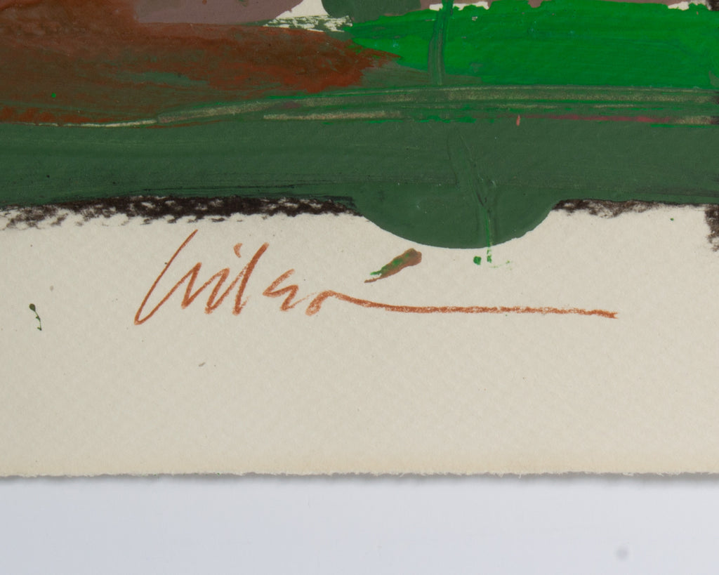 Harry Hilson Signed “Piedmont Landscape” Abstract Mixed Media Painting