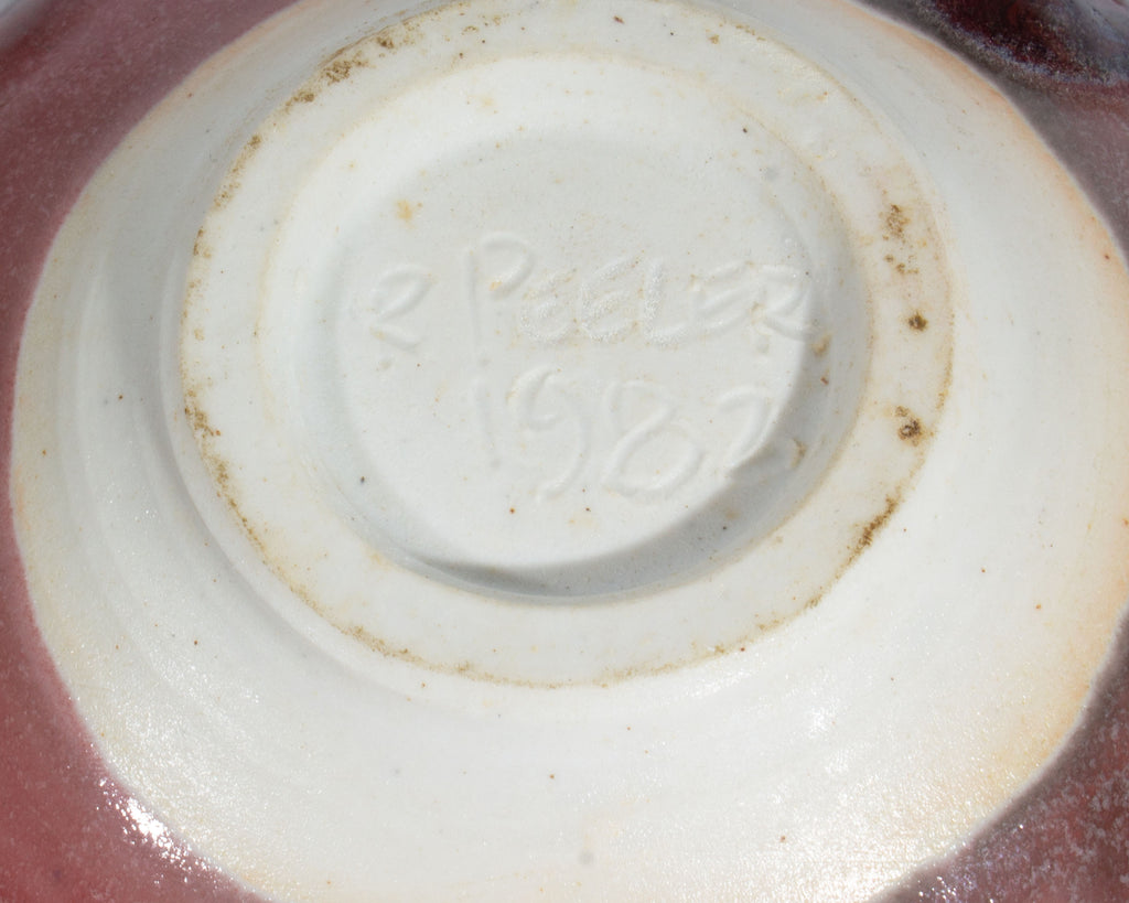 Richard Peeler Signed 1982 Studio Pottery Weed Pot Vase