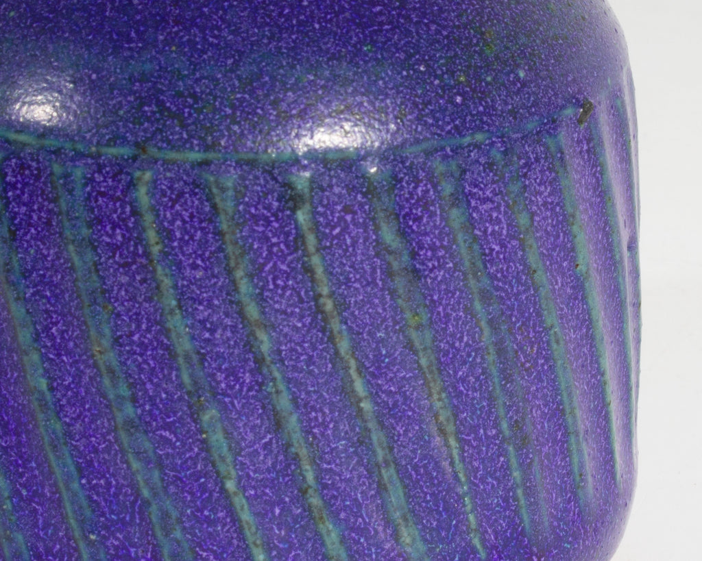 Richard Peeler Signed Studio Pottery Vase with Stripes