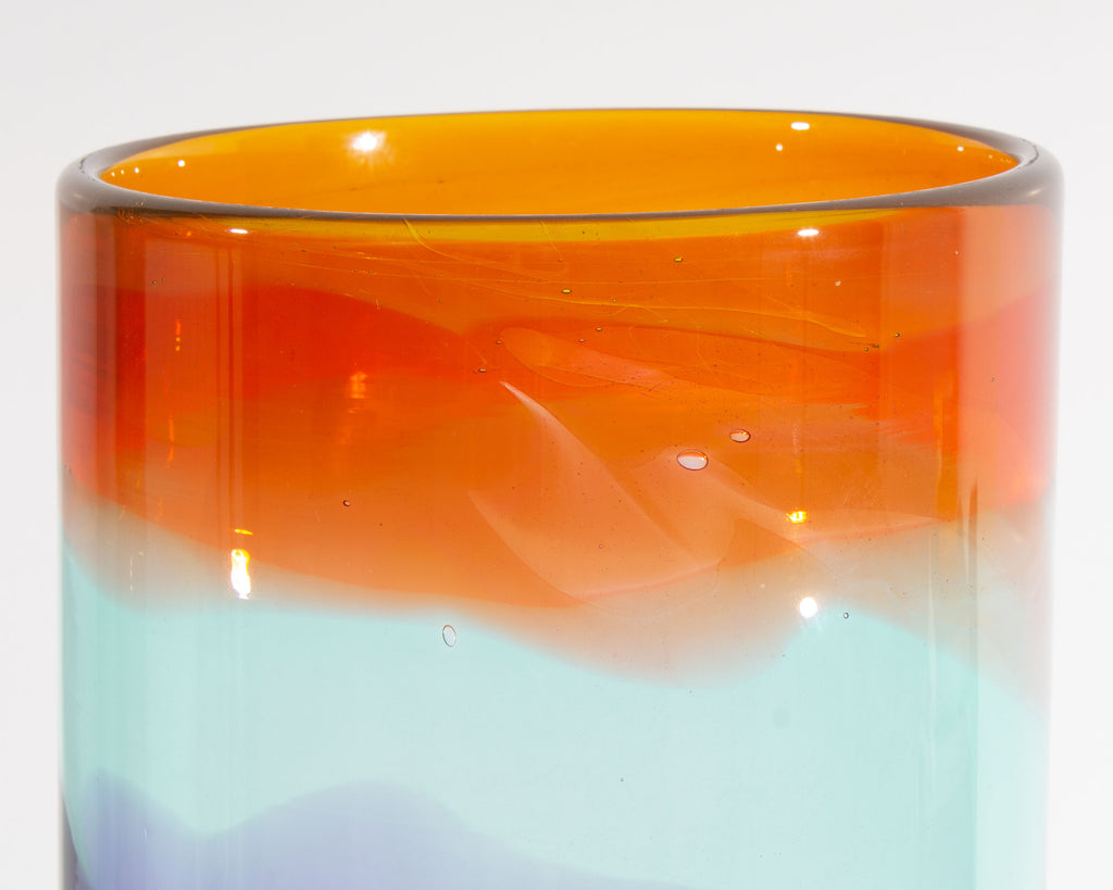 Bruce Pizzichillo and Dari Gordon Signed 1996 Art Glass Vase