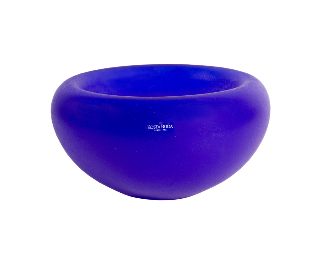 Ulrica Hydman Kosta Boda Blue Glass Bowl