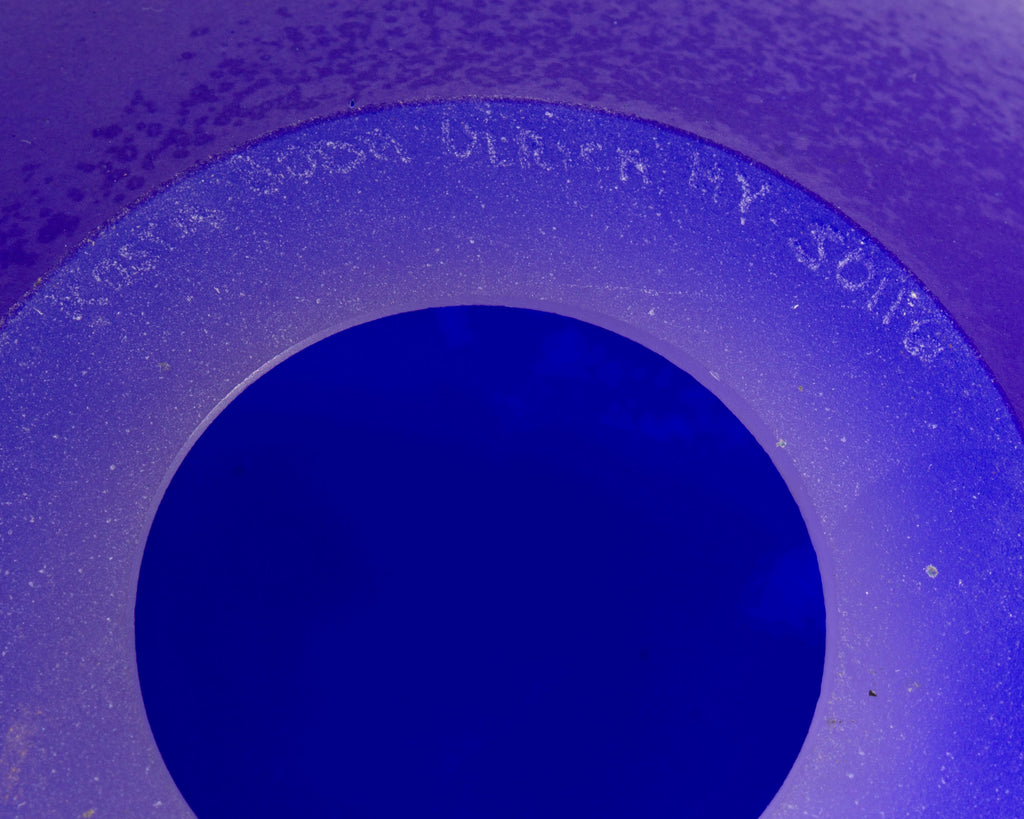 Ulrica Hydman Kosta Boda Blue Glass Bowl