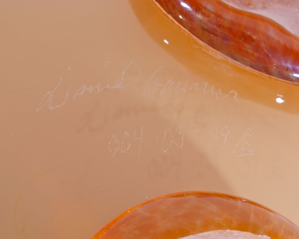 Daniel Gaumer Signed Art Glass Bowl with Shells
