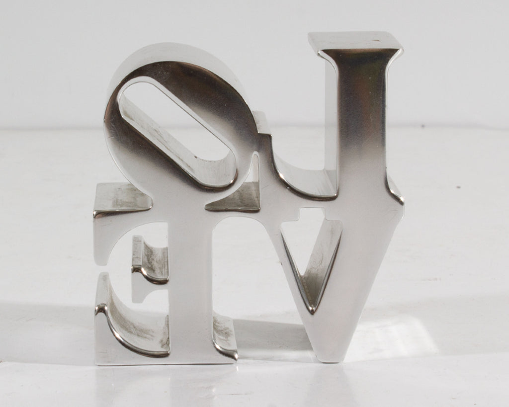 Robert Indiana Chrome LOVE Paperweight
