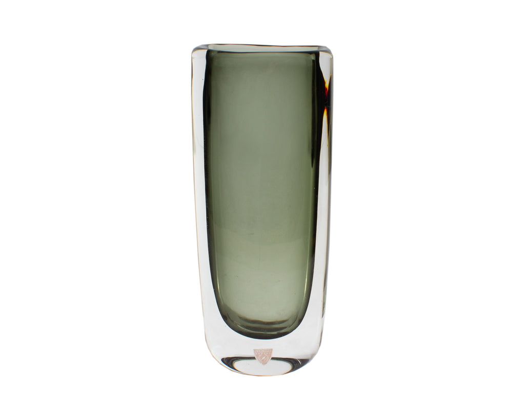 Nils Landberg Orrefors Swedish Sommerso Glass Vase