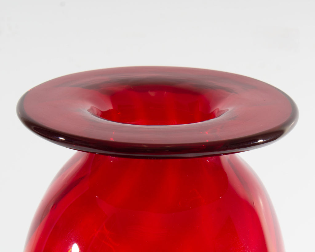Blenko Hourglass Optic Oversized #2129 Glass Vase