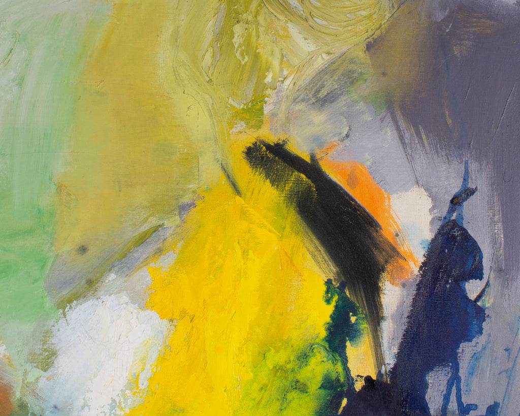 Reiko Sakagami Baum Signed Abstract Oil on Canvas Painting